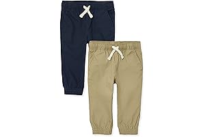 Baby Boys' and Toddler Stretch Pull On Jogger Pants