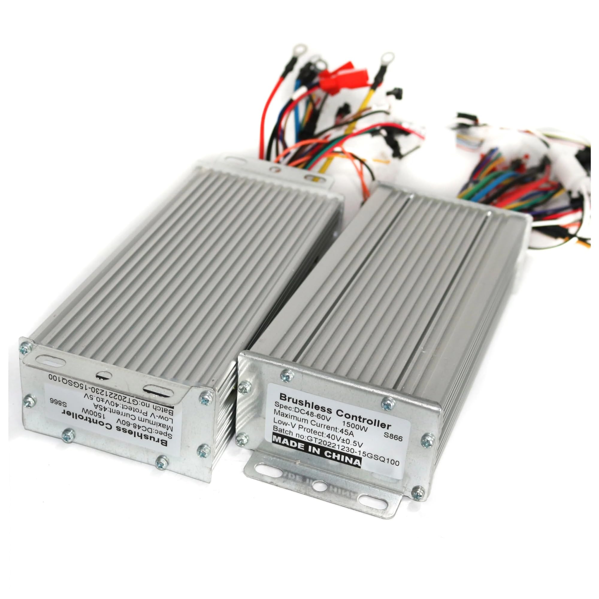 Sterownik silnika pojazdu elektrycznego, podwójny napęd 48 V/60 V, 1500 W, BLDC, kontroler do skutera elektrycznego, rower elektryczny, 2 szt. bezszczotkowy sterownik prędkości i 1 szt. S866