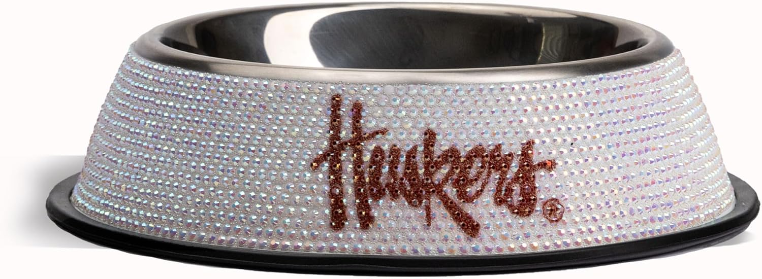 The Memory Company | Licensed NCAA Bling Team Logo Stainless Pet Bowl