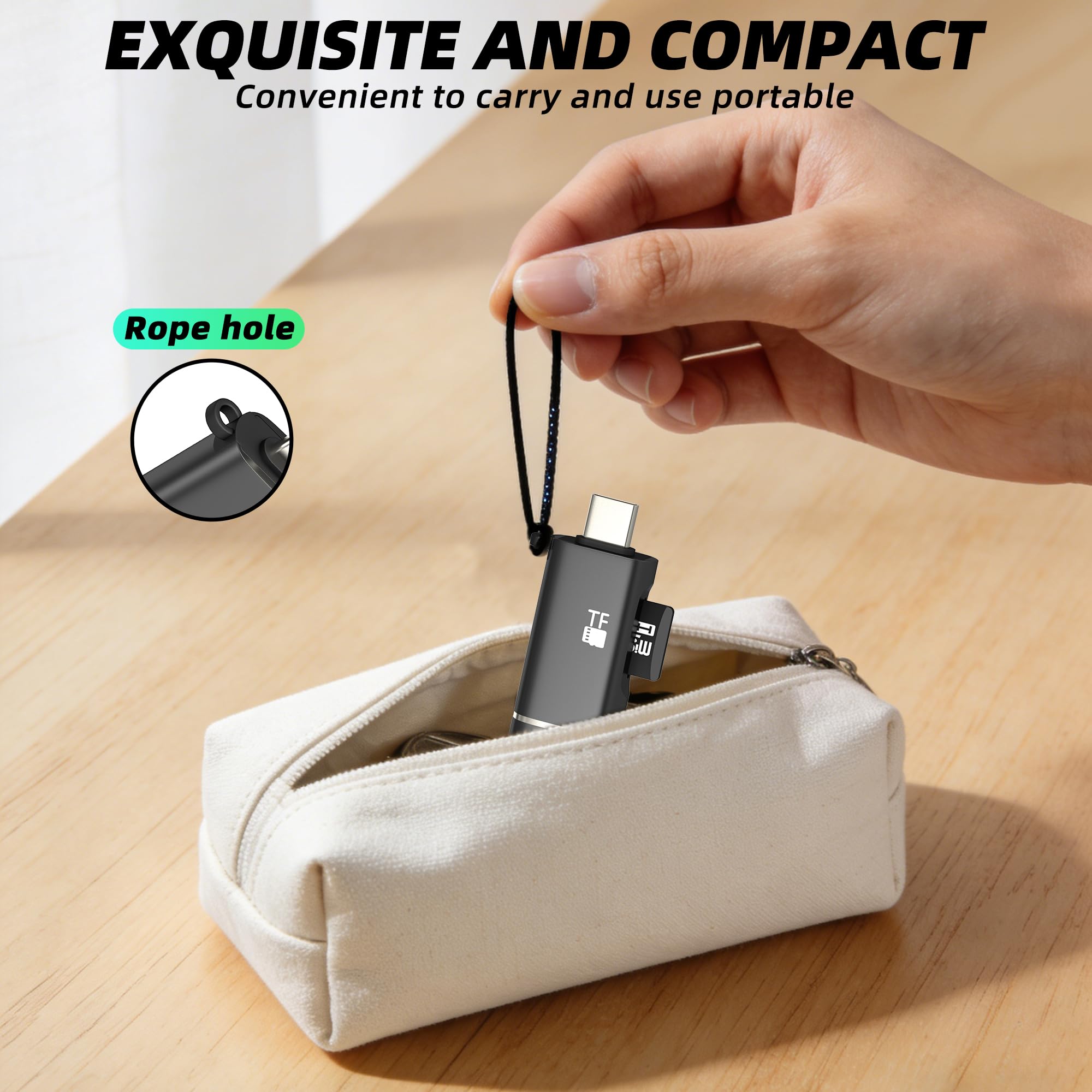 Lettore Di Schede Micro SD / SD USB-C OTG – Mini Adattatore Per Telefono, MacBook, PC