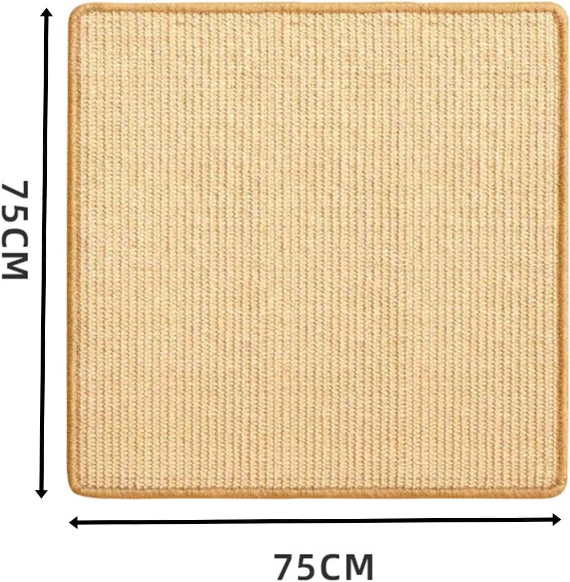 Sisal Cat Scratch Mat, Sofa Protector for Indoor Cats, Protecting Furniture, Wood, 75cmx75cm