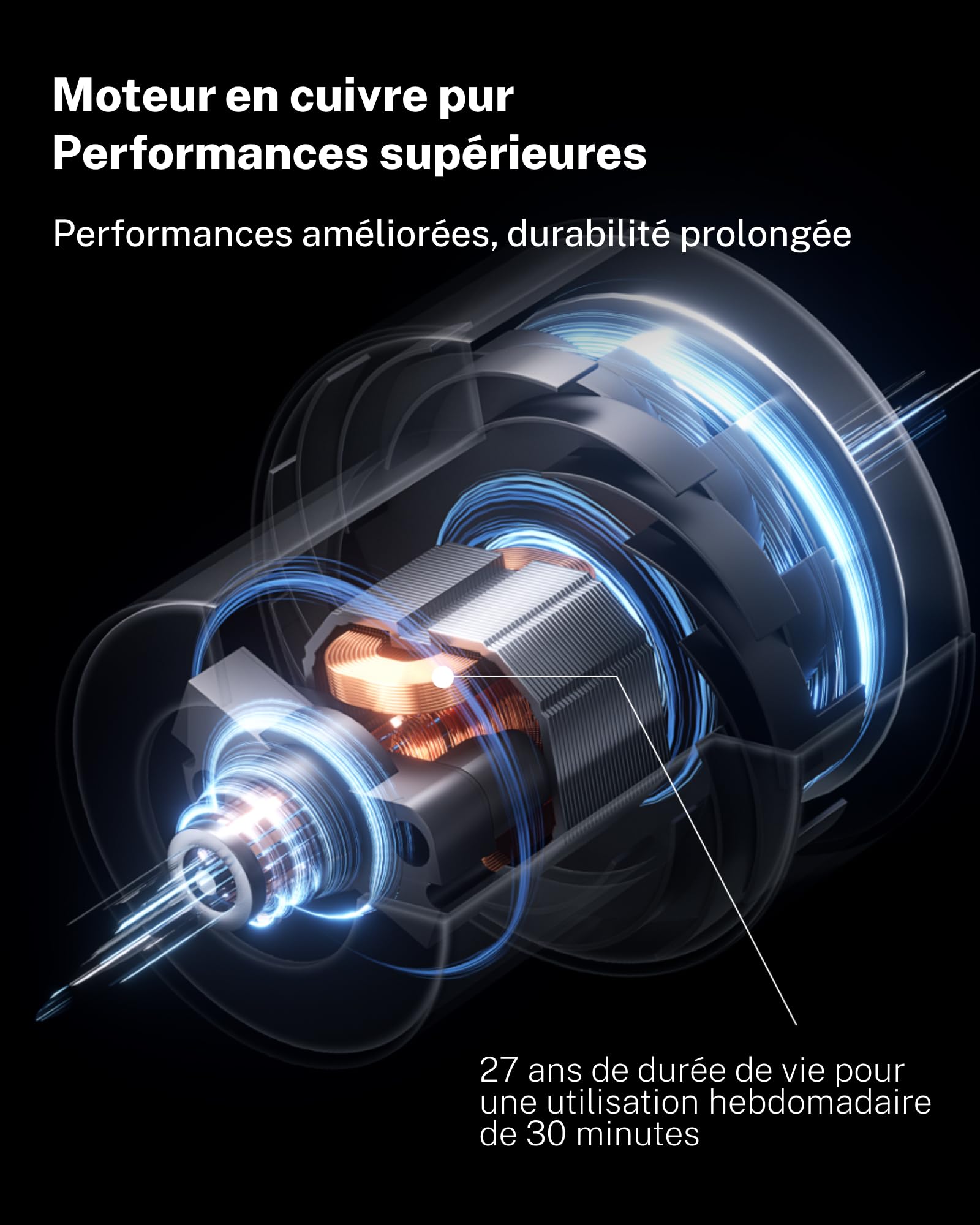 HomeRunPet Pulseur pour Chien 43dB Silencieux, 268mph, Aspirateur Poil de Chien 99 Vitesse et 3 Température réglable, Sèche Cheveux Professionnel pour Chien avec 3 Buses