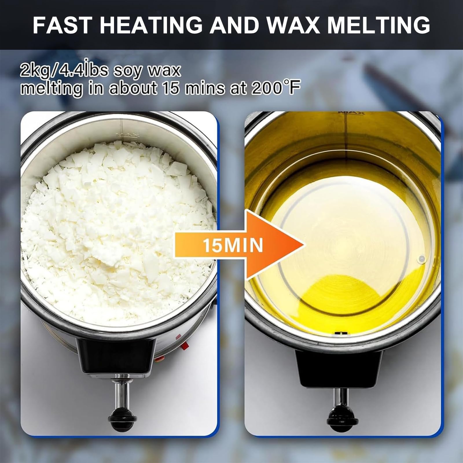Elektryczny topiący wosk do produkcji świec, 35 l, zestaw DIY z regulacją temperatury 30~110°C, idealny dla początkujących i entuzjastów
