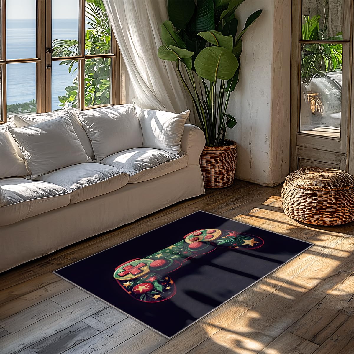 Tapis de jeu antidérapant pour salon et dortoir de gamer