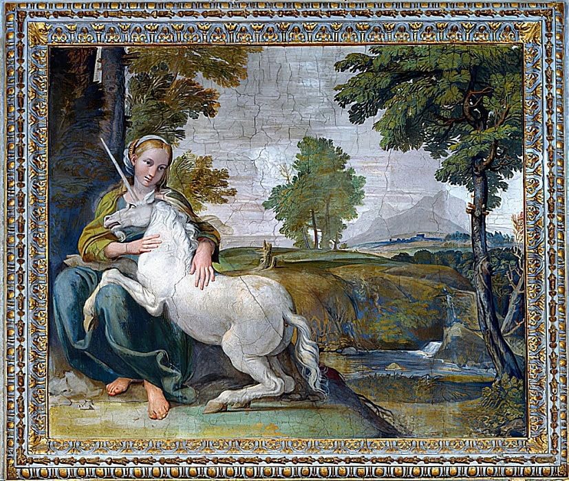 Impression d'affiches toile une virge par le dominiquin pour decoracion mural60x90cm