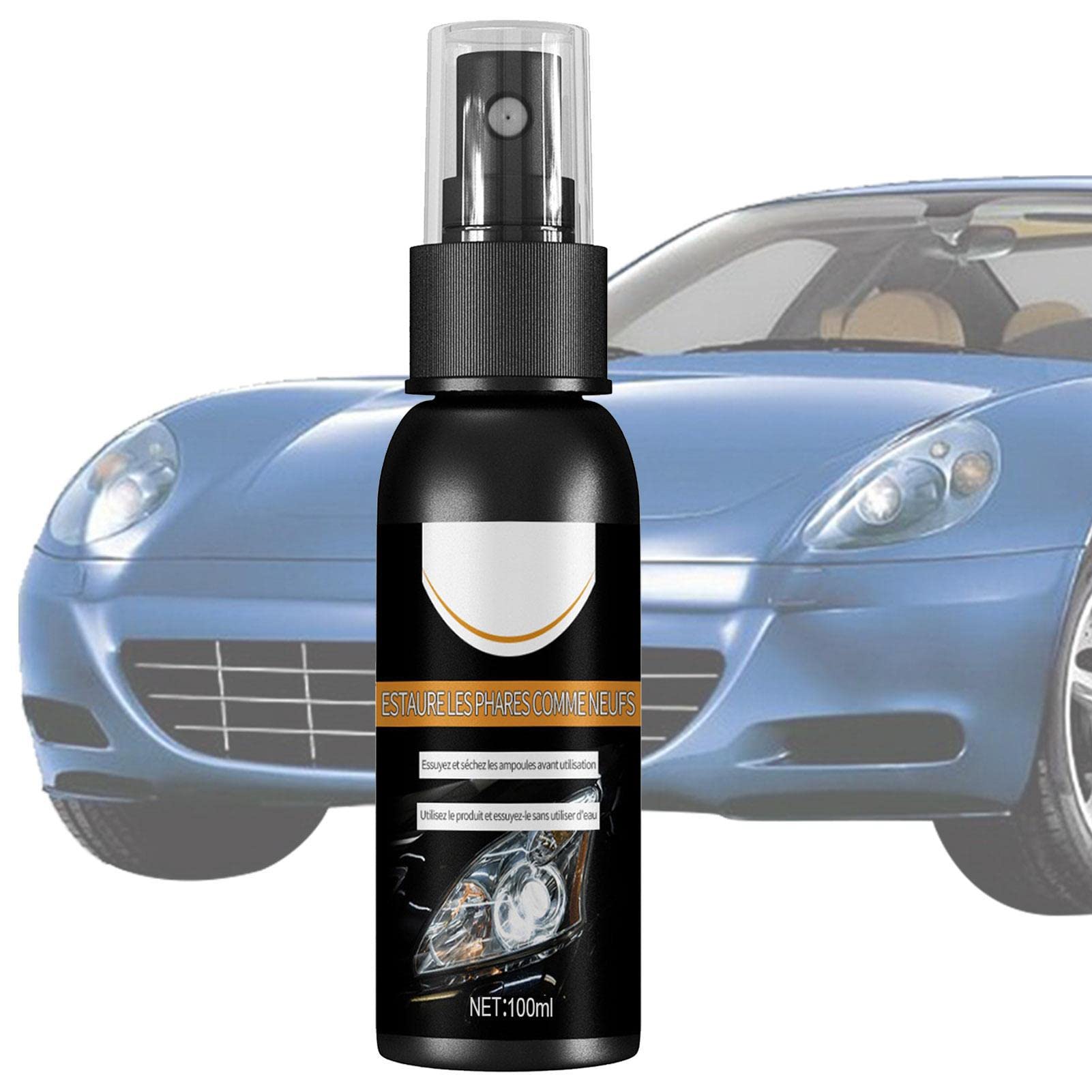 Car Headlight Repair Fluid, Innovative Headlight Repair Polish, Headlight Restoration, Portable Headlight Polish Cleaner, Headlight Restoration Refill Bottle for Restoring Dull Yellow-image-4