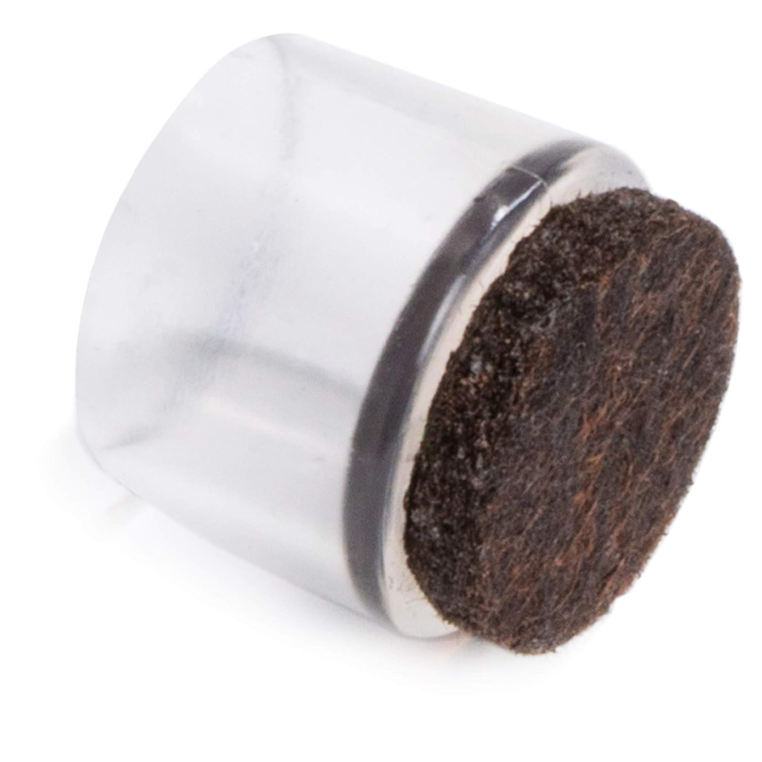 Adsamm LG-F-TR-25-100 LG-F-TR-25 100 x Chair Leg Caps with Felt Transparent Diameter 24-25 mm
