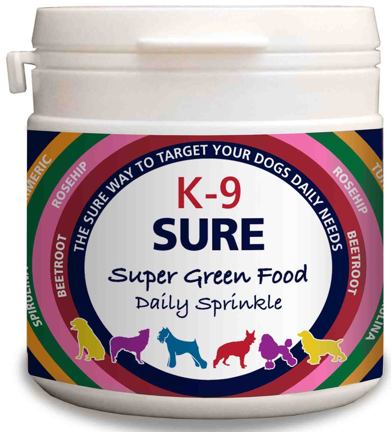 K-9 Sure Phytopet K-9 Sure | 100% Natural Herbal Remedy | Combination Of Super Foods Powder For All Round Wellbeing for Dogs, Cats, Birds, Horse, Pet | 100g |