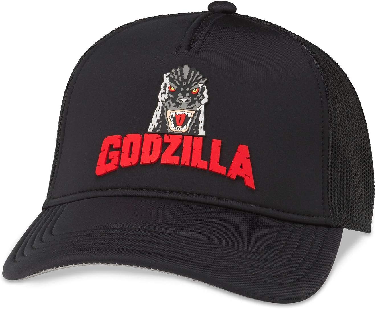 AMERICAN NEEDLE Godzilla Adjustable Snapback Baseball Hat, Riptide Valin Collection, Black (44890A-GODZILLA-BLK)