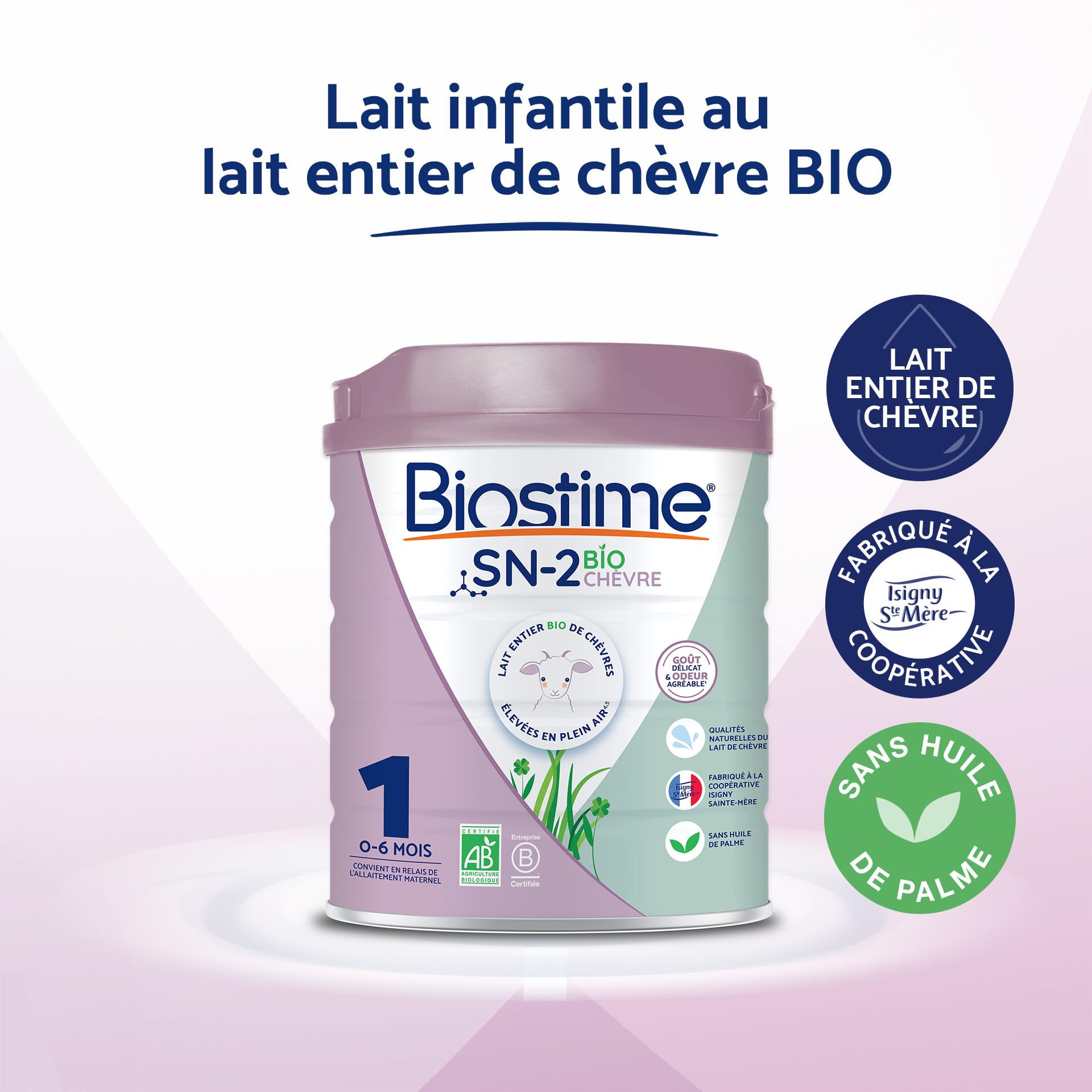 Biostime SN-2 Bio Lait infantile en poudre à base de lait de Chèvre 1er Âge de 0 à 6 Mois 800g