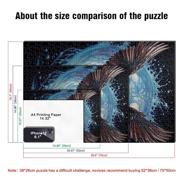 Foto 5 de 6 de Puzzles de 1000 Piezas para Adolescentes Falcon Drop Water Bounce Matar el Tiempo en Vacaciones en casa…