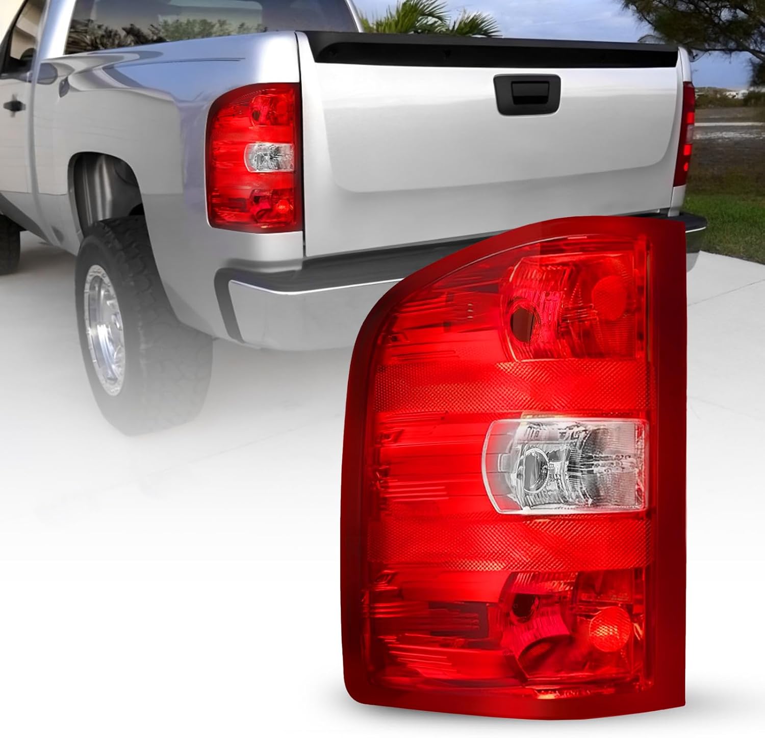 AUTOONE - For 2007-2013 Chevy Silverado Tail Light Assembly Factory OEM Taillights Compatible with Chevy Silverado 1500/ 2500HD | 3500HD, GMC Sierra 3500 HD, Driver Side(LH)