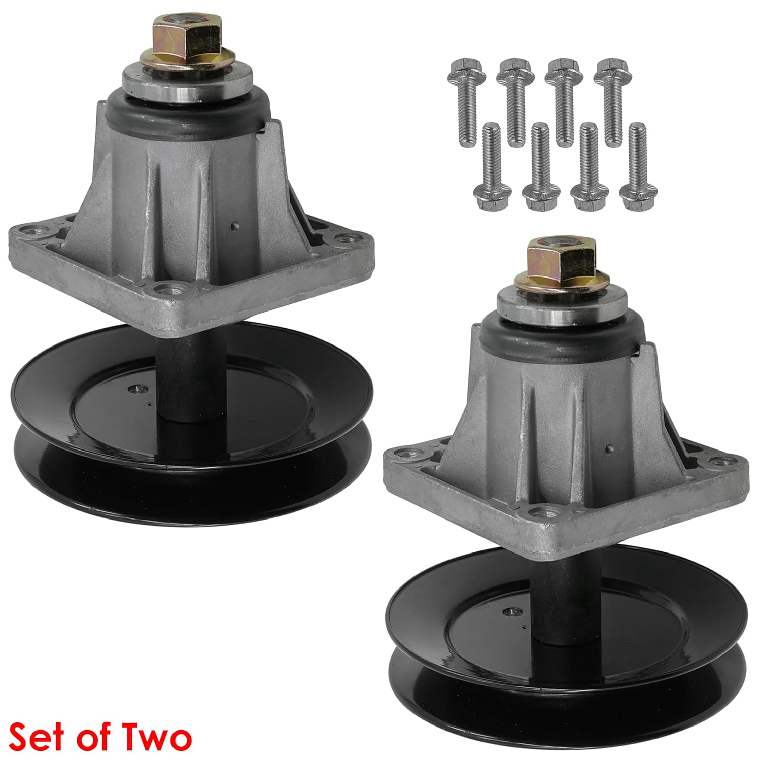 Caltric 2 Spindle Assembly with Bolt Compatible with Cub Cadet 618-0660B 918-0660B 918-0625 618-0625