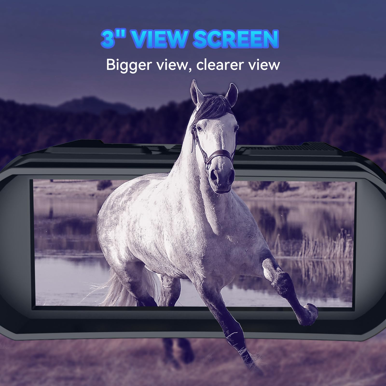 Jumelle Vision Nocturne avec Carte mémoire 32 Go Jumelles Adultes Puissante Idéal pour Le Camping, Chasse et l'observation Nocturne Jumelle Infrarouge Vision Nocturne Superbe Cadeau pour Homme