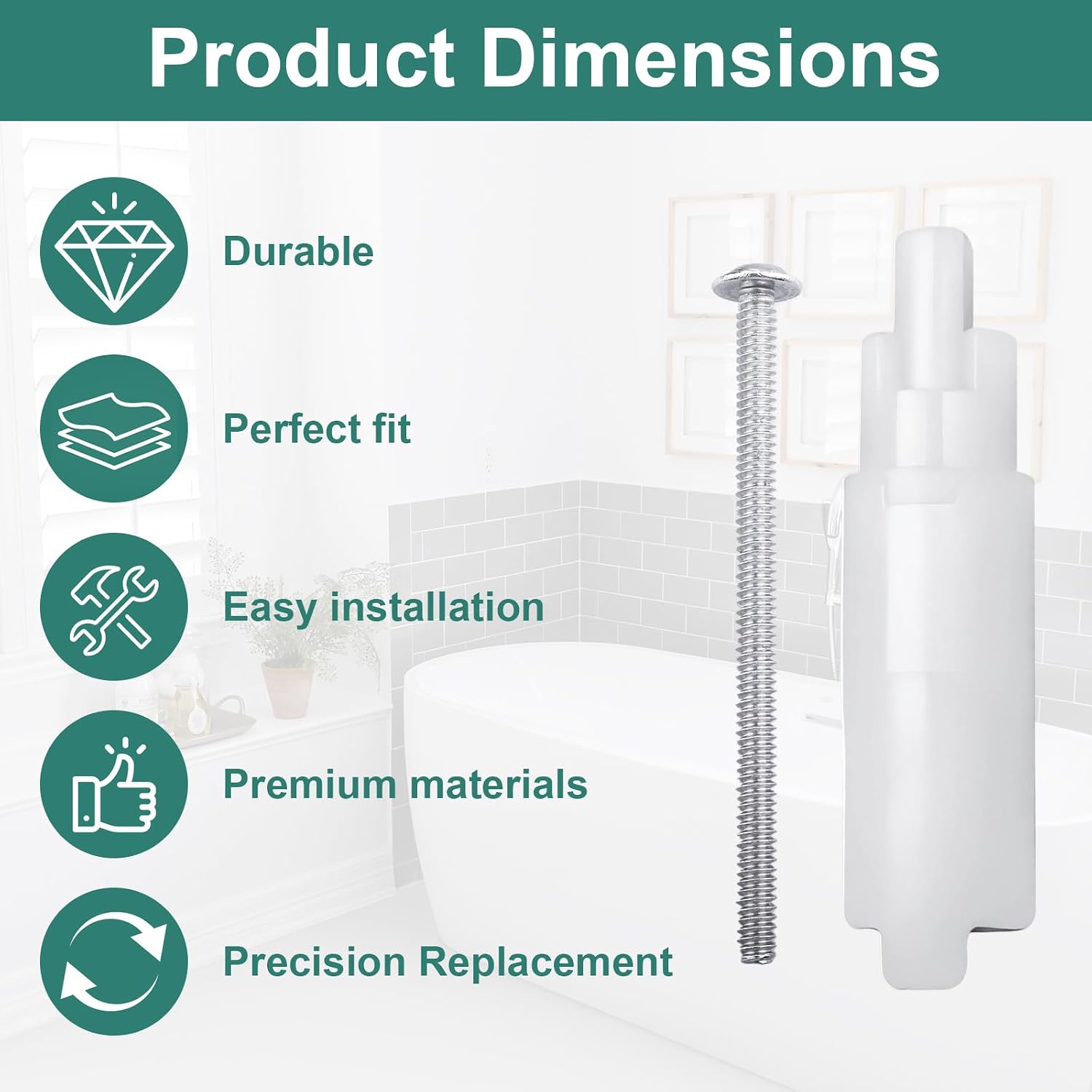 RP12626 for Delta Faucet Stem Extenders with Screws for Delta Shower & Bathtub Lever Handles,Faucet Stem Extender Replacement for Delta Tub and Shower Parts - 2 Pack