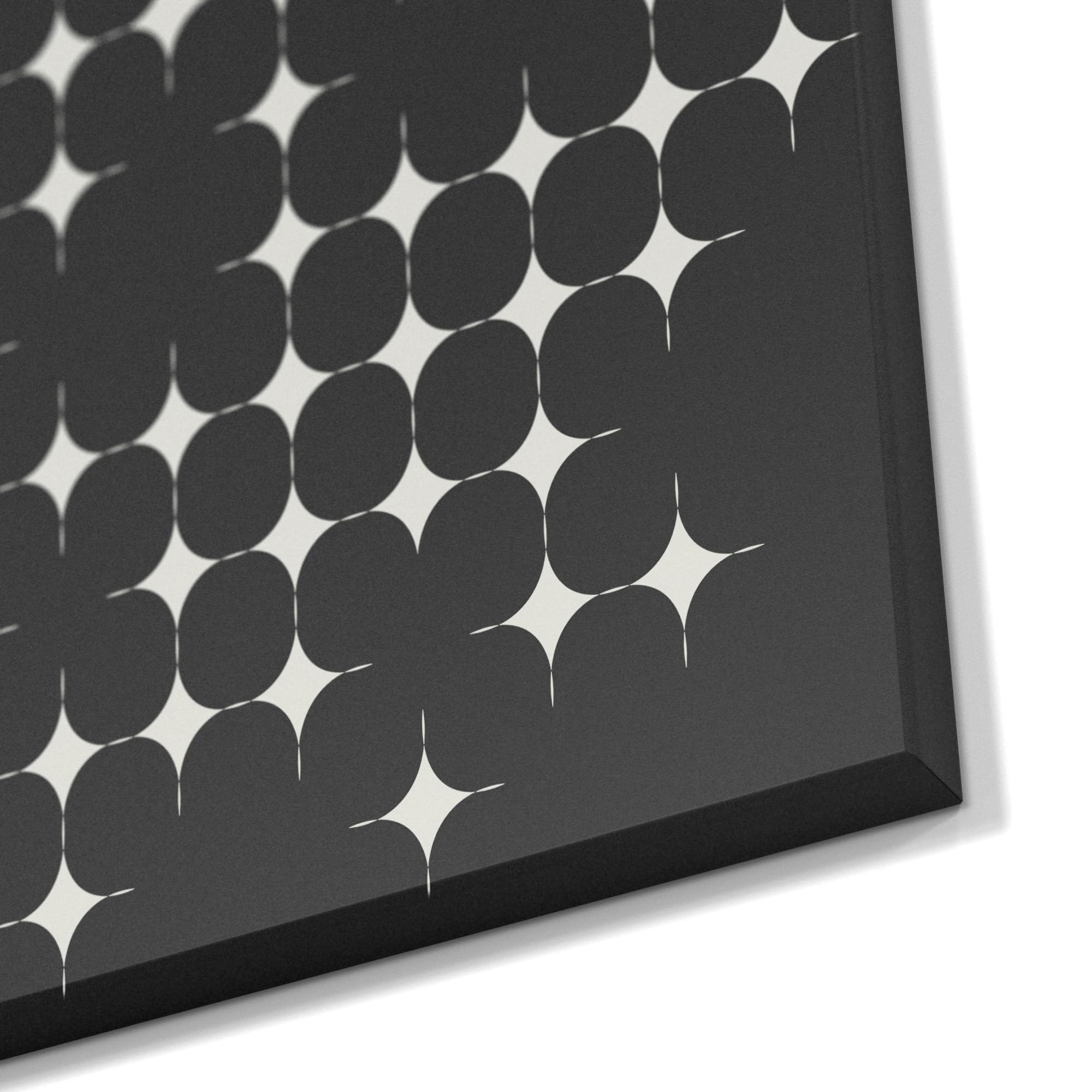 DEQORI Magnetyczna tablica do pisania kredą z nadrukiem UV | motyw "retro raster" | wzór prostokątny 90 x 60 cm | metalowa tablica kredowa do pisania – dekoracja ścienna do kuchni, korytarza, pokoju