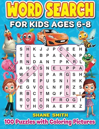 Word Search for Kids Ages 6-8: 100 Word Search Puzzles for Fun and Learning (Search and Find)