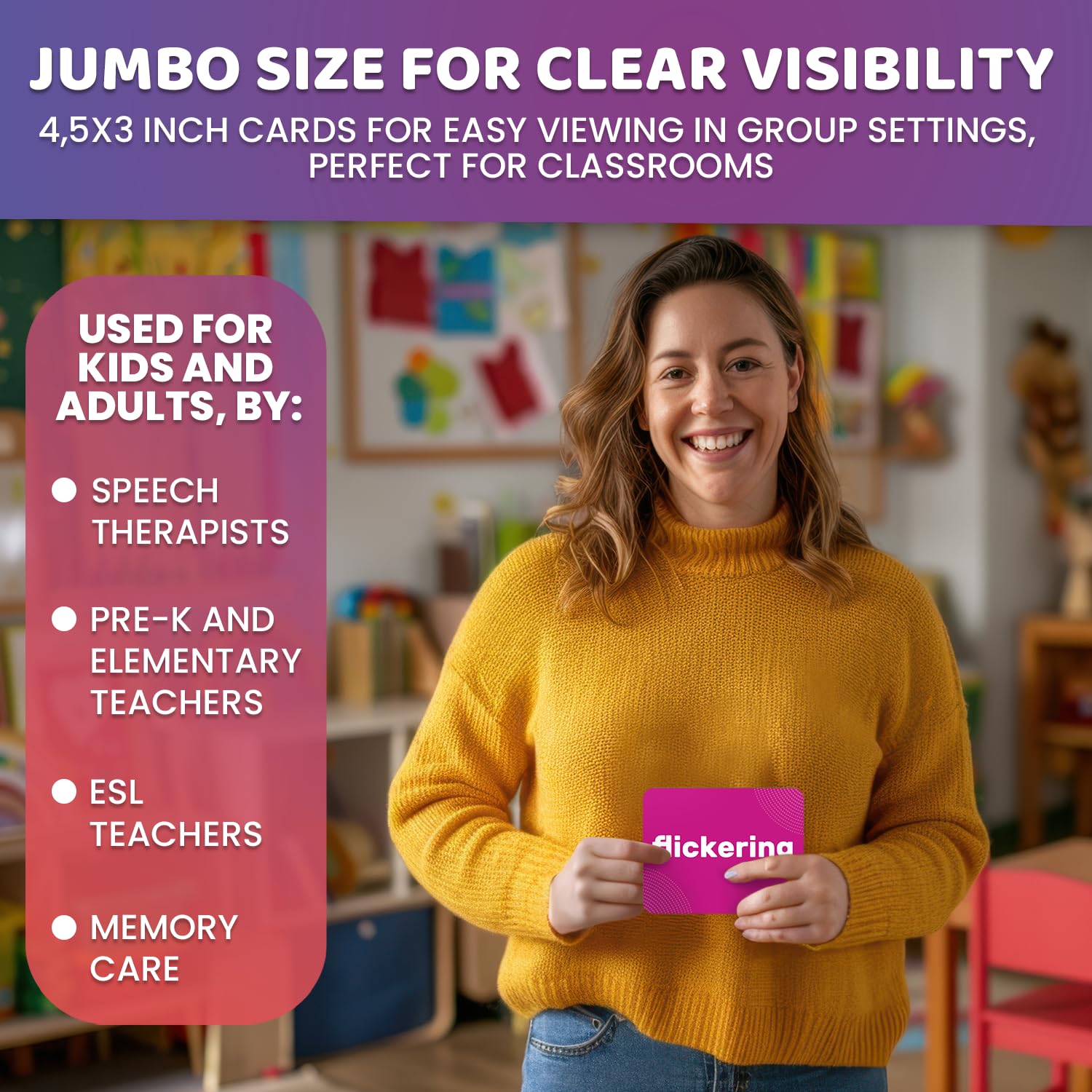 QUOKKA 364 Flash Cards for Kids Adults, Real-Life Large Preschool Flash Cards for Speech Therapy ABA Therapy, ESL Teaching - Image 4
