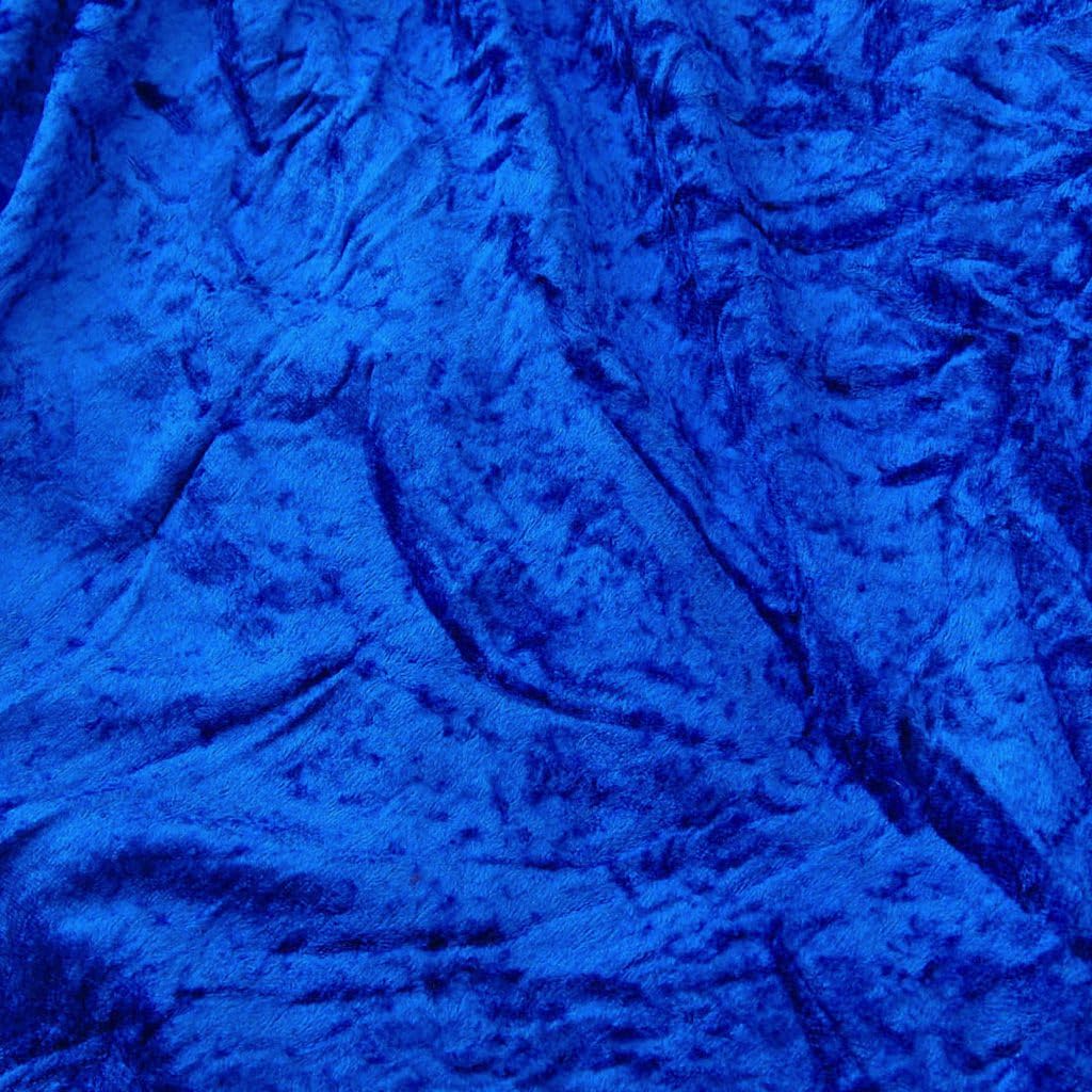 Crushed Velvet Fabric 59" Wide - Premium Velvet Material for Upholstery, Home Decor - Available in Gold, Black, Green, Blue, White, Red, Silver - Fabric by The Metre (Royal Blue, 1m)