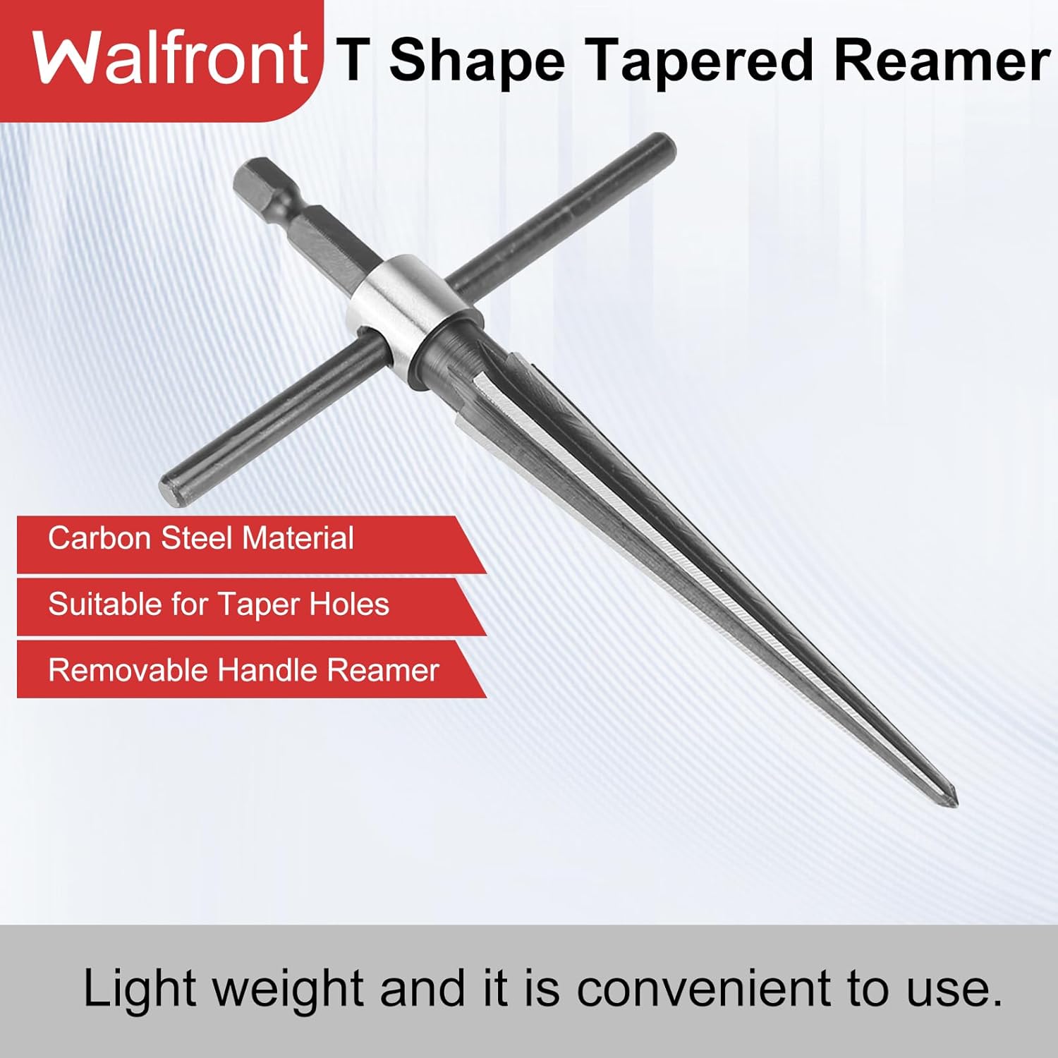 Tapered Hex Reamer, Premium Carbon Steel T Handle Drilling Tool for Woodworking and Metalworking Projects