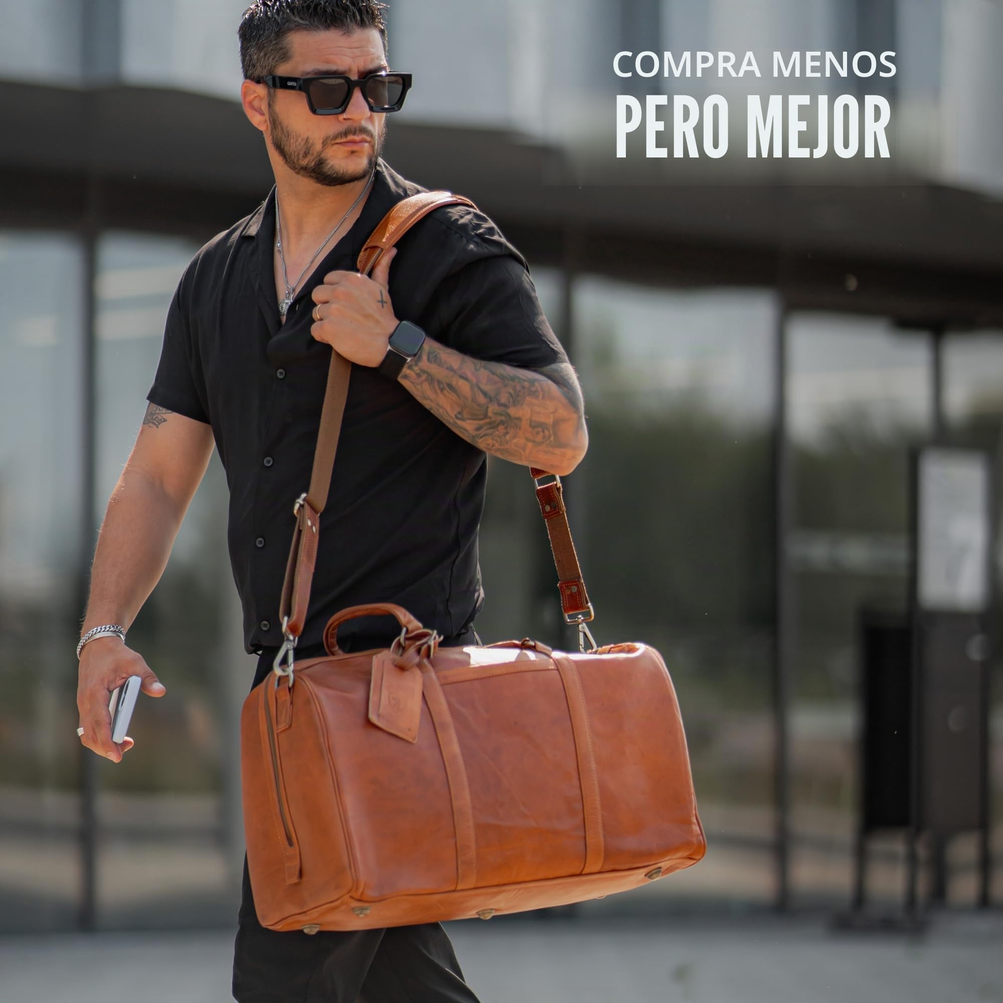 Berliner Bags Boston Bolsa de Viaje de Piel, Bolsa de Fin de Semana para Hombre y Mujer – Marrón