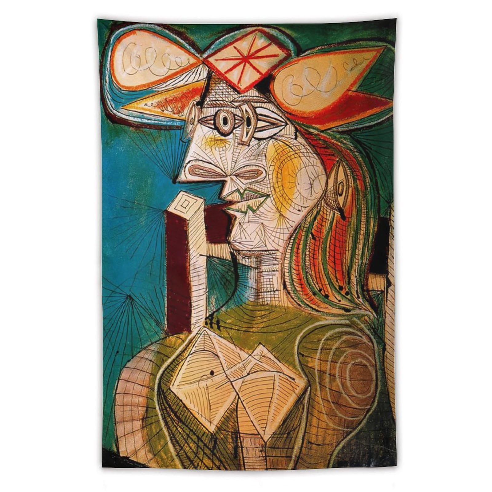 Amazon.co.jp: Pablo Picasso パブロ・ピカソ(木の椅子に座る女性)有名