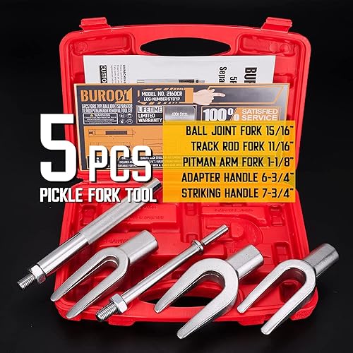 Miniatura 2 de Juego separador de 5 piezas, juego de herramientas de tenedor de pepinillo, barra de acoplamiento y kit de herramientas para quitar brazo Pitman,