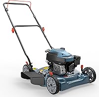SENIX 20-Inch 144cc 4-Stroke Gas Push Lawn Mower - Side Discharge, 5-Height Steel Deck, Fuel-Efficient for Medium-Large Yards