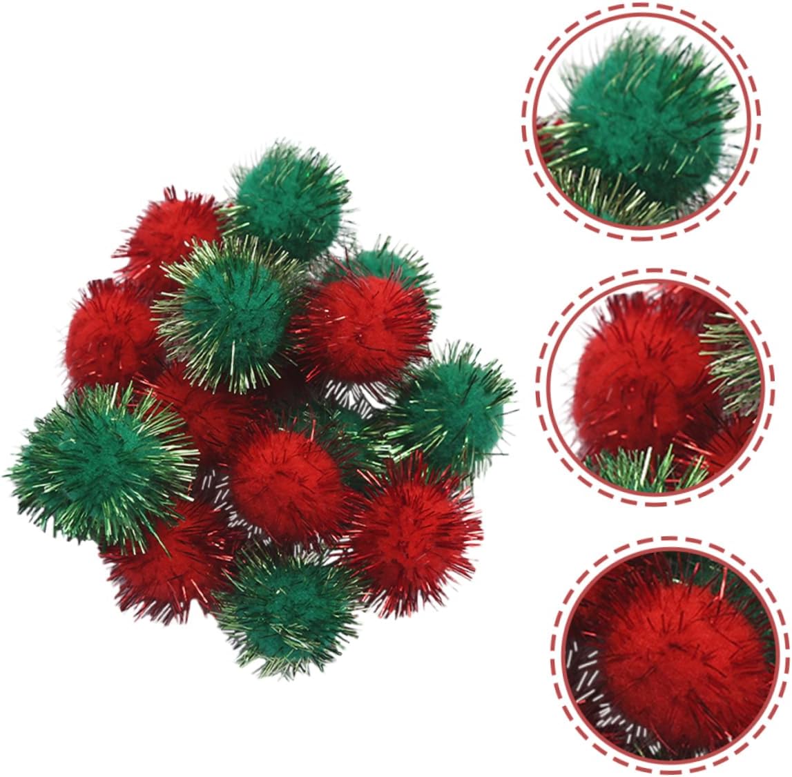 VILLFUL 1000pcs Christmas Glitter and Mixed Decorative for Craft Projects and Holiday Decor for Christmas Decorations and Festive Home Displays