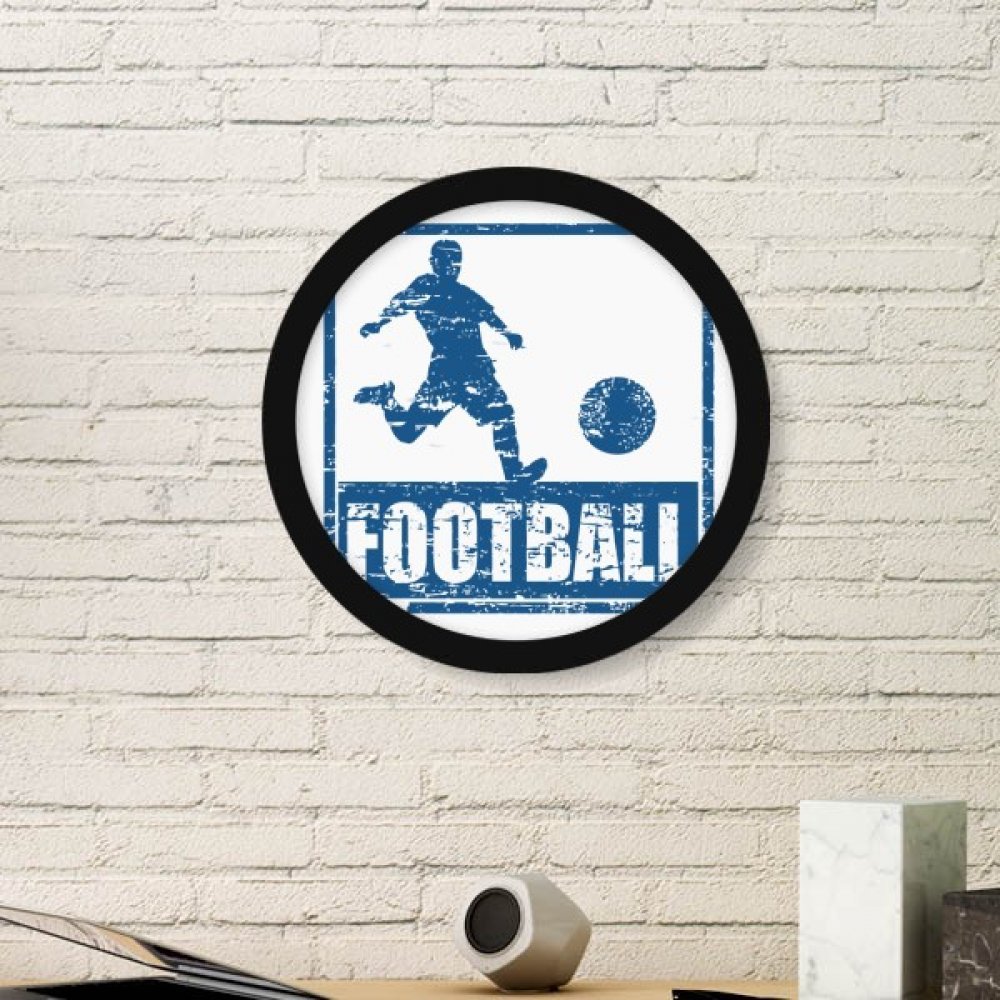Art peinture cadre photo ronde en bois, une idée cadeau football idéale et unique