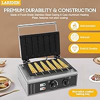 Vista 8 de Máquina de gofres comercial, máquina de gofres antiadherente, máquina de gofres para restaurante que hace gofres individuales con controles