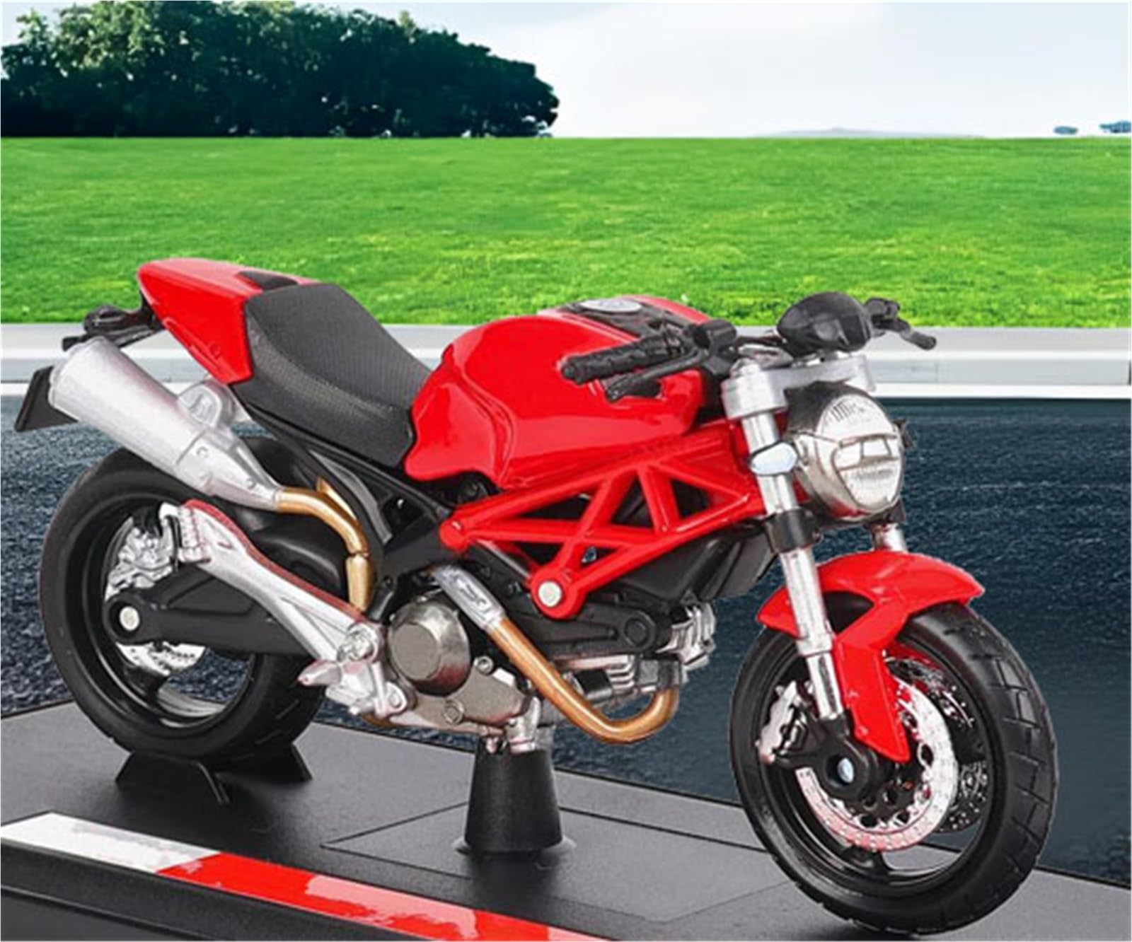 Modelo de Motocicleta Vehículos De Fundición A Presión para Motocicletas para Ducati Monster 696, Pasatiempos Coleccionables, Juguetes Modelo Motocicleta 1:18