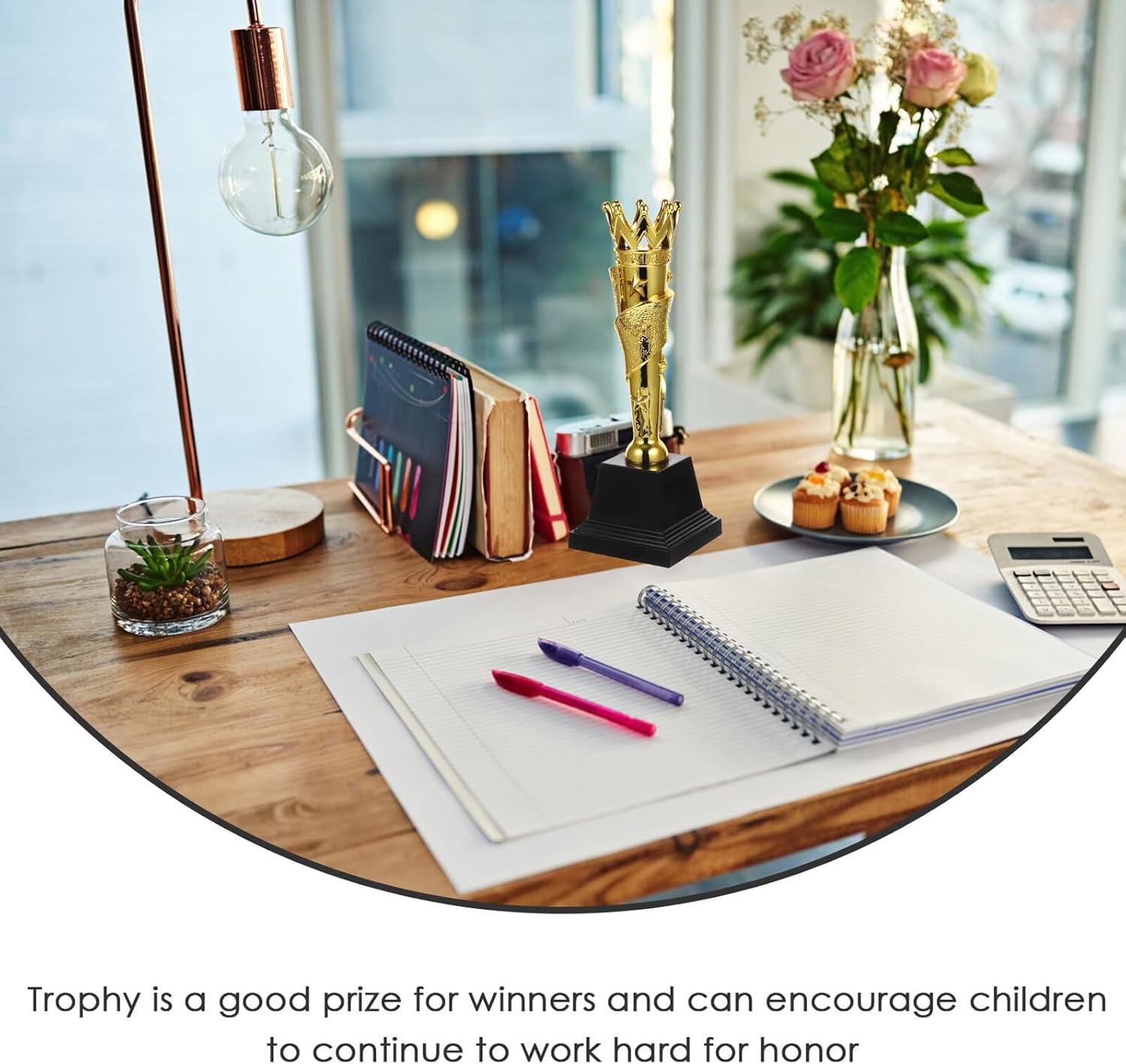 Chic Award Trophy Gold Wheat Ear Design Small Compact Prize Trophy for Sports Competitions and Year-end Celebrations