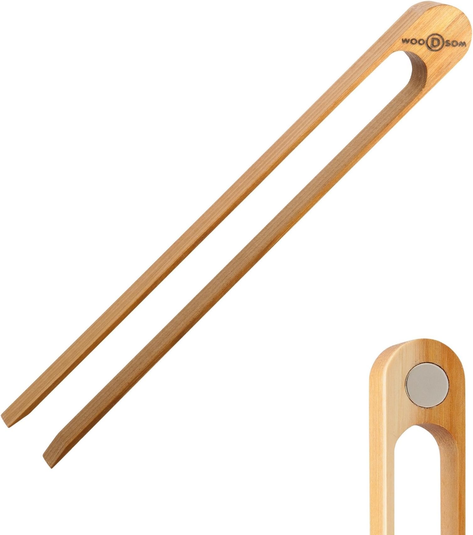 wooDsom - The Original Premium Wooden Toaster Tongs (Hickory)