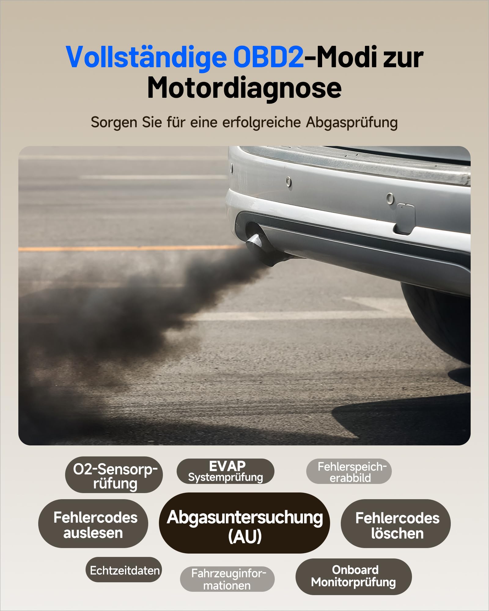 TOPDON OBD2 Diagnosegerät Auto AD500, Auslesegerät Kfz-Codeleser Für 4 Systemdiagnosen Motor/ABS/SRS/Getriebe, Mit 6 Reset-Funktion, kostenlosem Lifetime-Upgrade