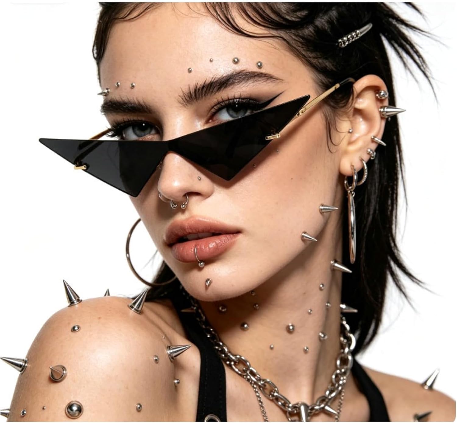 willochra Triangle One Piece Frameless Sunglasses For Women Trendy Ocean Lens Sun Glasses Men Party Prom Sunglasses