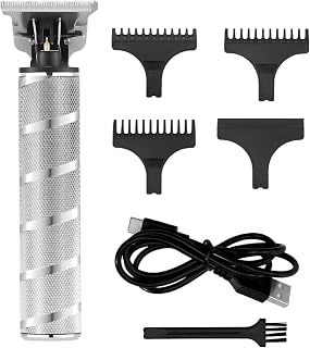 SURKER Cortadora para hombres Cortapelos Pro Li T-Blade Clipper USB Recargable Preciso Trimmer Recortadora Barba Coratador de cabello … (Pladeado)