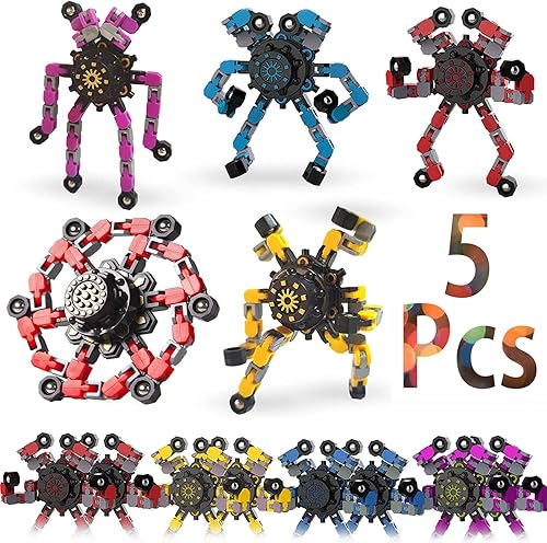 Fidget Spinners, robot deformable para hacer tú mismo, juguete giratorio de descompresión, juguetes mecánicos creativos deformables, juguete de