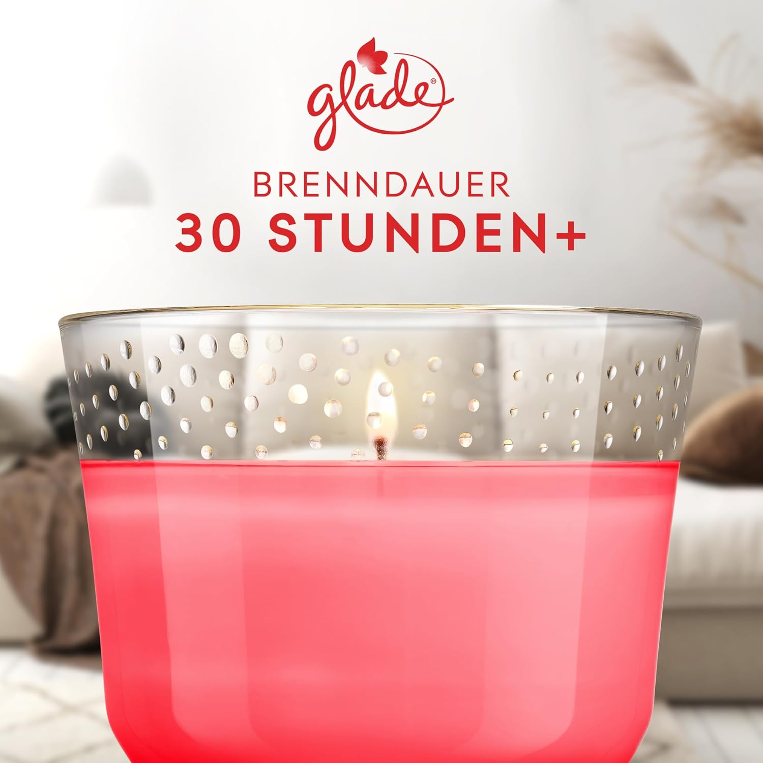 Glade Luscious Cherry & Peony Long Lasting Scented Candle