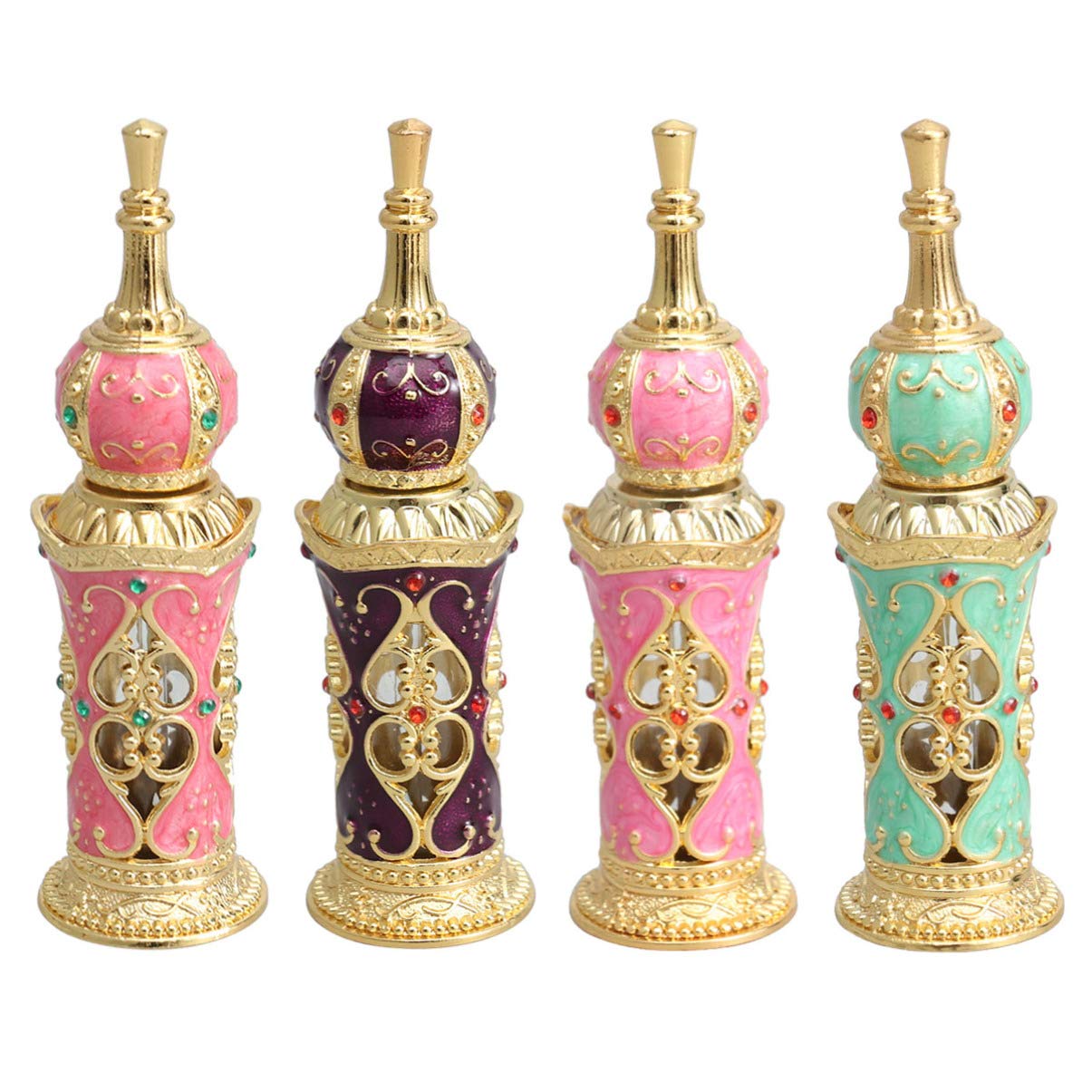 FRCOLOR 3st Weihwasserflasche Leere Flasche Mit Ätherischen Ölen Duftflakons Aus Kristall Parfümflaschen Leer Autodüfte Für Frauen Antike Parfümflakons Reisen Aromatherapie-flasche Glas