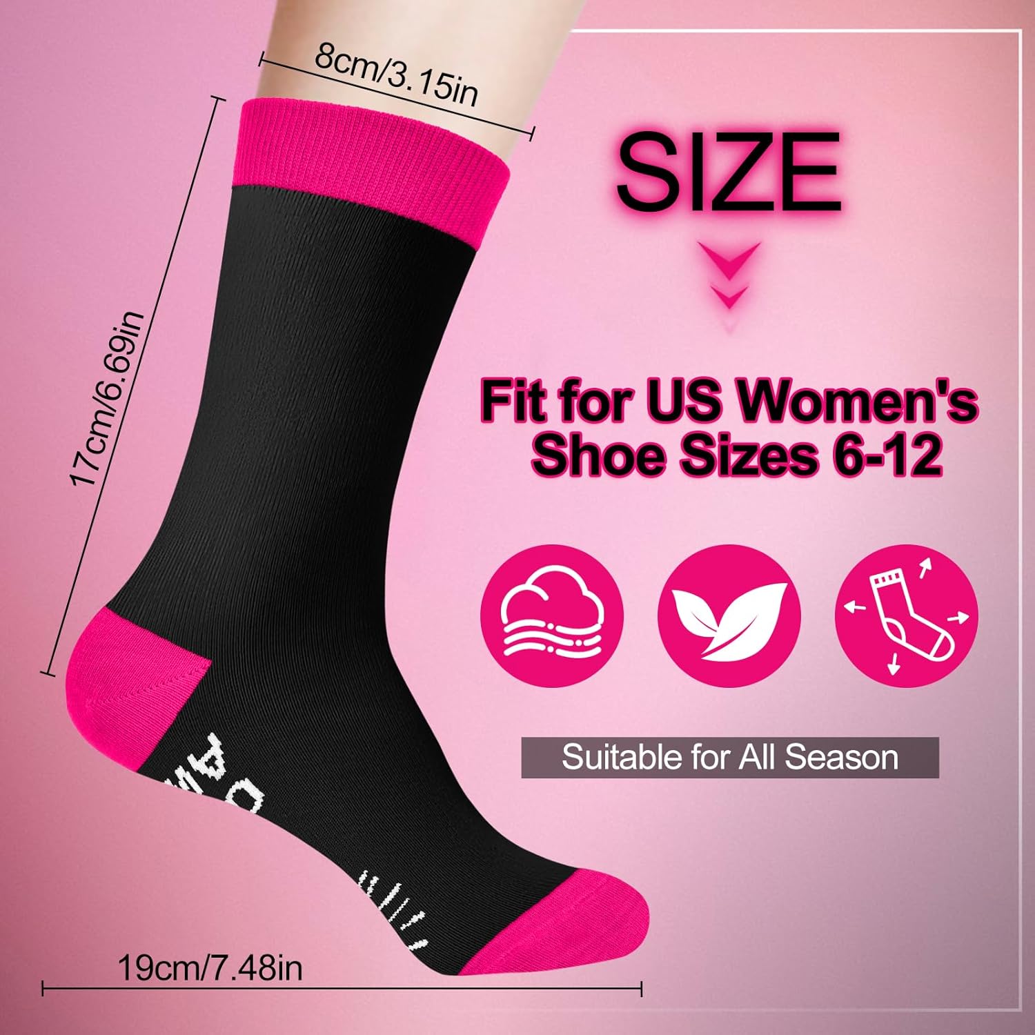 Birthday Gift for Women 40th & 50th Funny Crew Socks - Birthday Gifts for Her, Gift Ideas for Mom Wife Sister Friends - Image 7