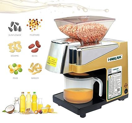 HAKURA H2O-2B Comfort Oil Extractor Oil Maker Press Machine For Home (Gold, Silver, 560 Watts)