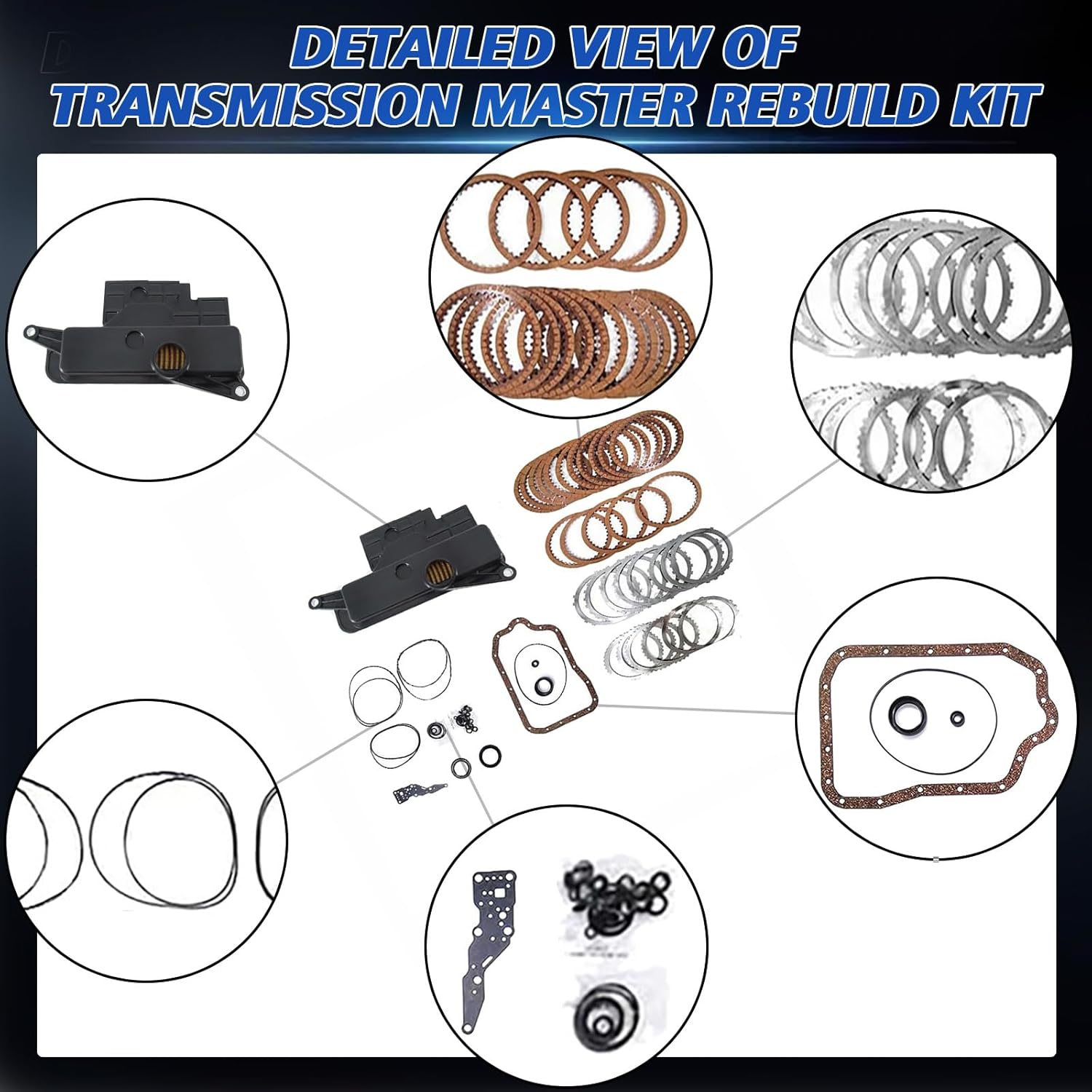 U760E U760F Automatic Transmission Master Rebuild Kit Overhaul Fits for 2009-2012 Highlander RAV4 Sienna Venza Camry Aftermarket Parts