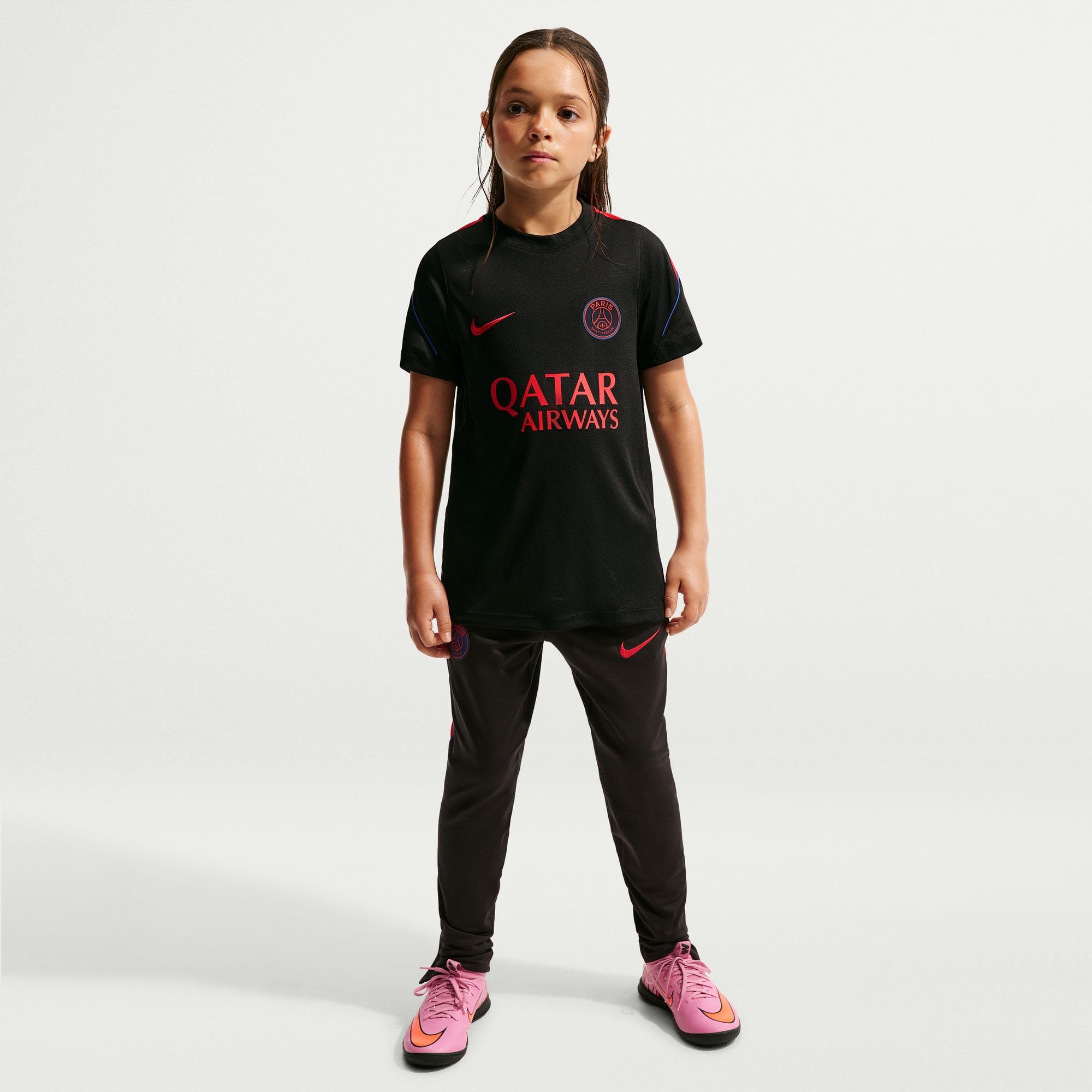 Nike Paris Saint-Germain Strike Nike Football Dri-Fit Kurzarmshirt für Ältere Kinder Maglia a Maniche Corte Unisex - Bambini e Ragazzi