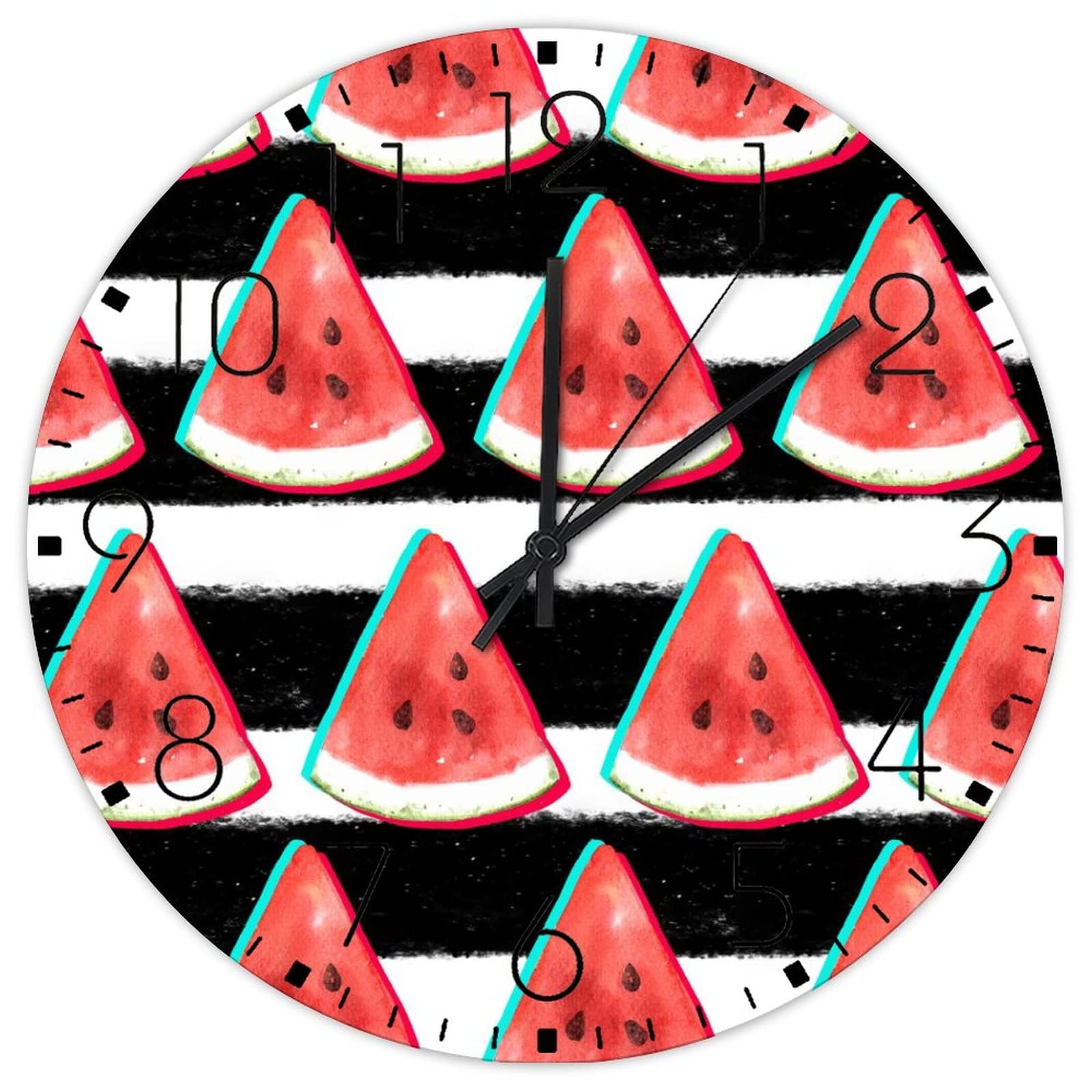 Horloge murale pour chambre d'enfant en bois silencieuse pour éviter les réveils nocturnes
