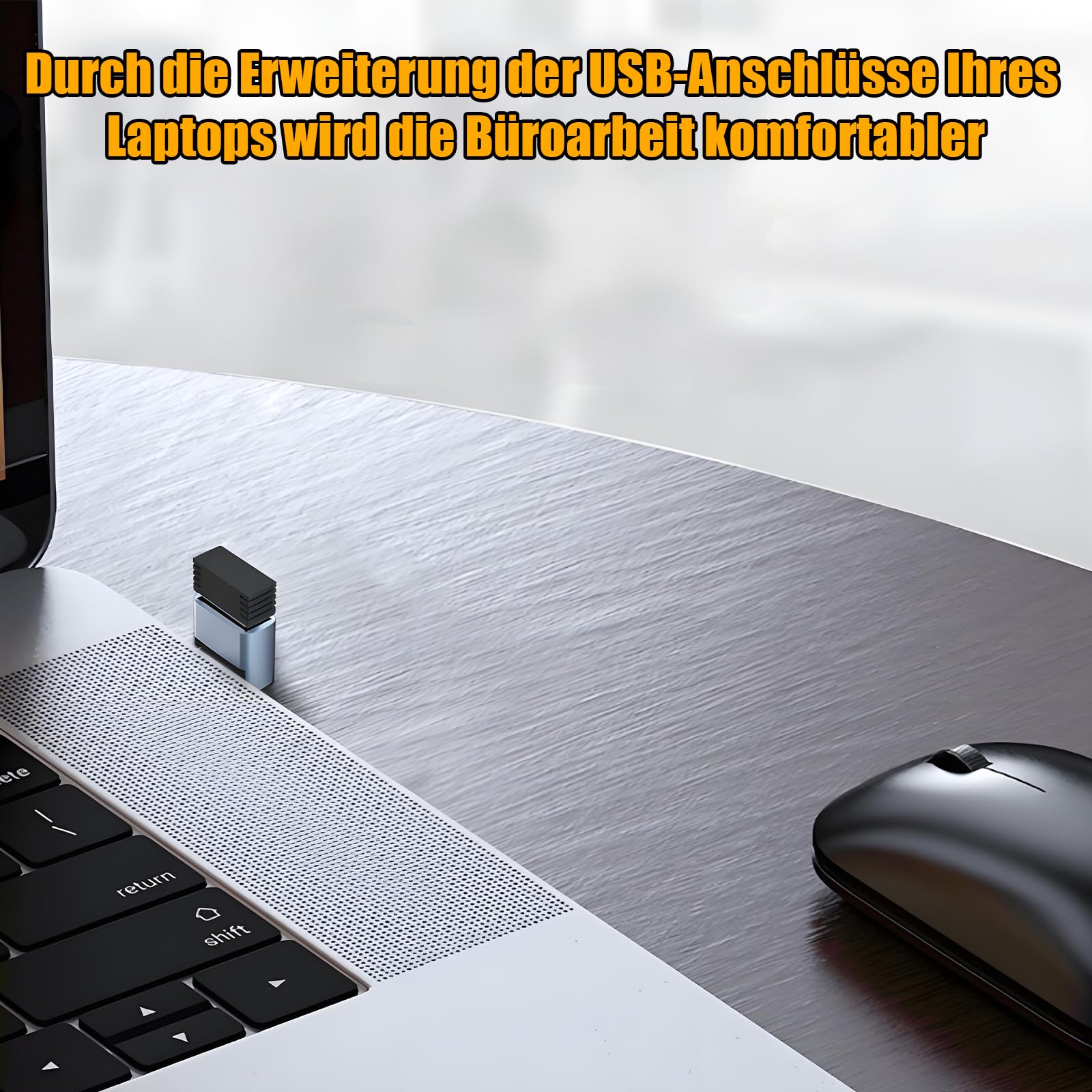 Typ C auf USB 90 Grad Rechtwinkliger Adapter (2 Stück), Typ-C Stecker auf USB Buchse OTG Adapter 10Gbps Kompatibel mit Smartphone, Tablet, Laptop usw