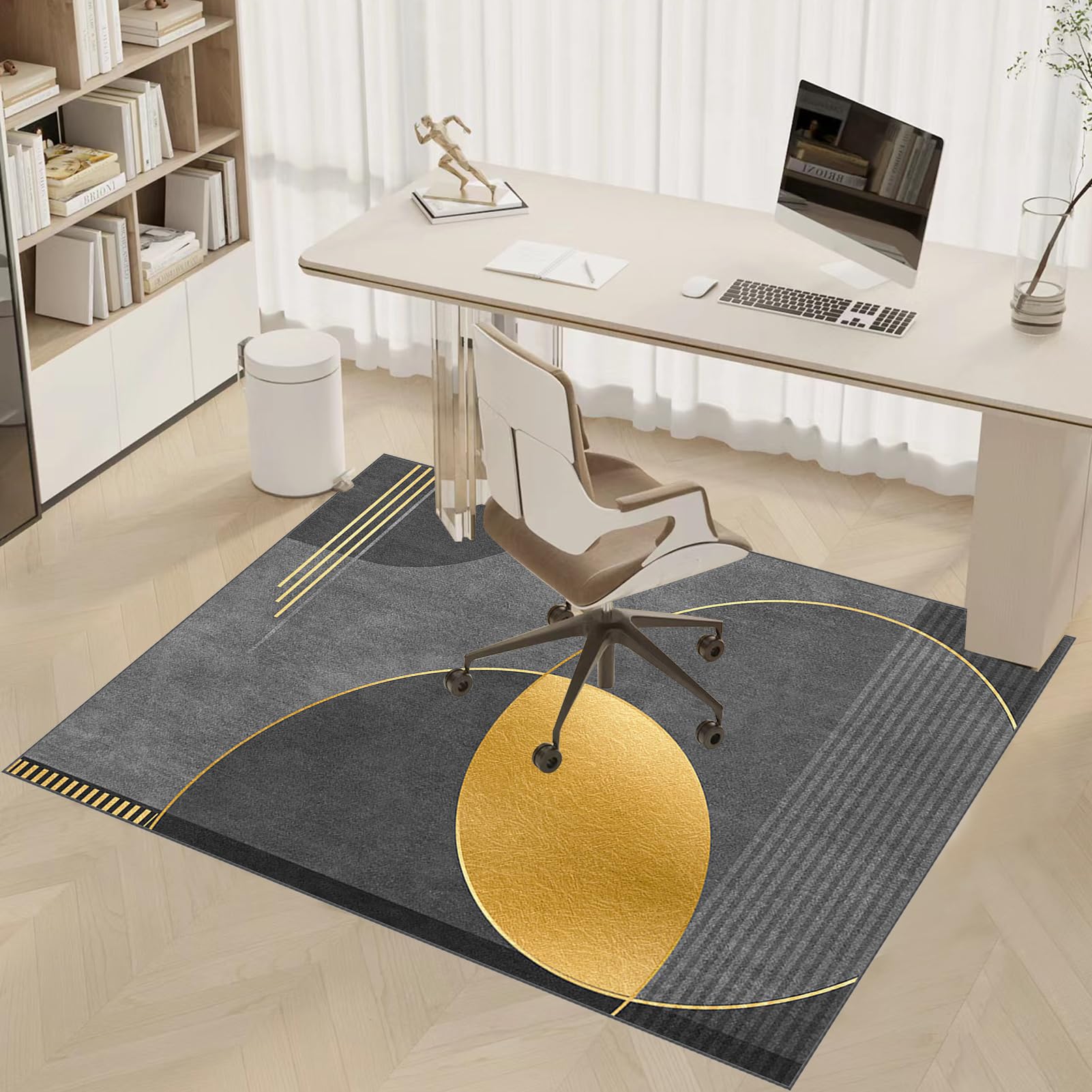 Bodenschutzmatte Gaming Bürostuhl Stuhlmatten für Teppiche mit niedrigem Flor und Hartholzböden,Gaming Teppich Stuhlunterlage, Bürostuhl Teppich Unterlage, 130 x 170 cm Bürostuhlunterlage