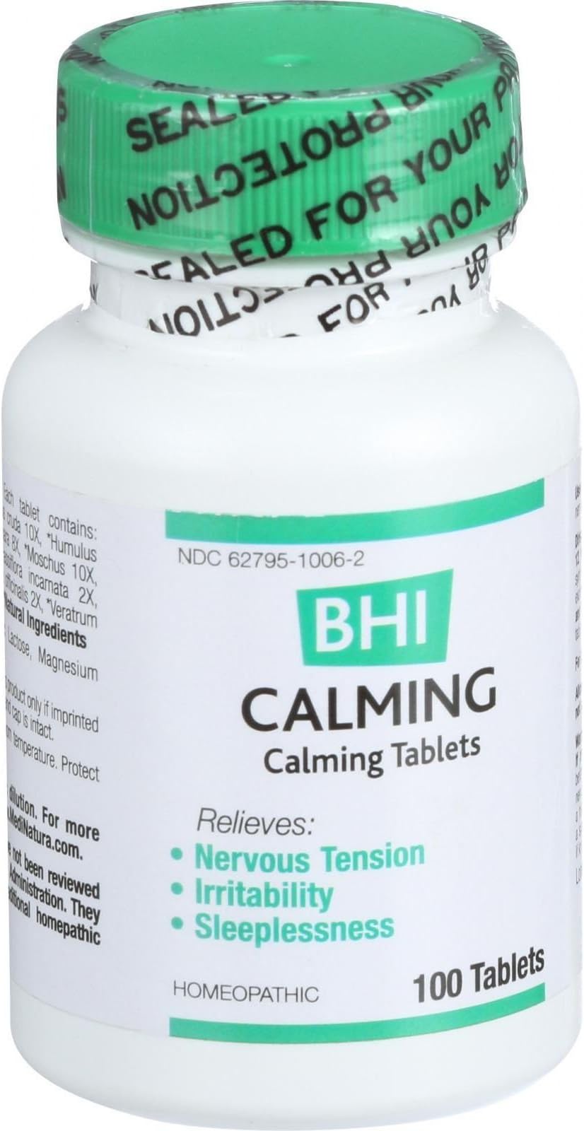 BHI Calming - Relieves Sleeplessness, Irritability - Homeopathic - 100 Tablets (Pack of 2)