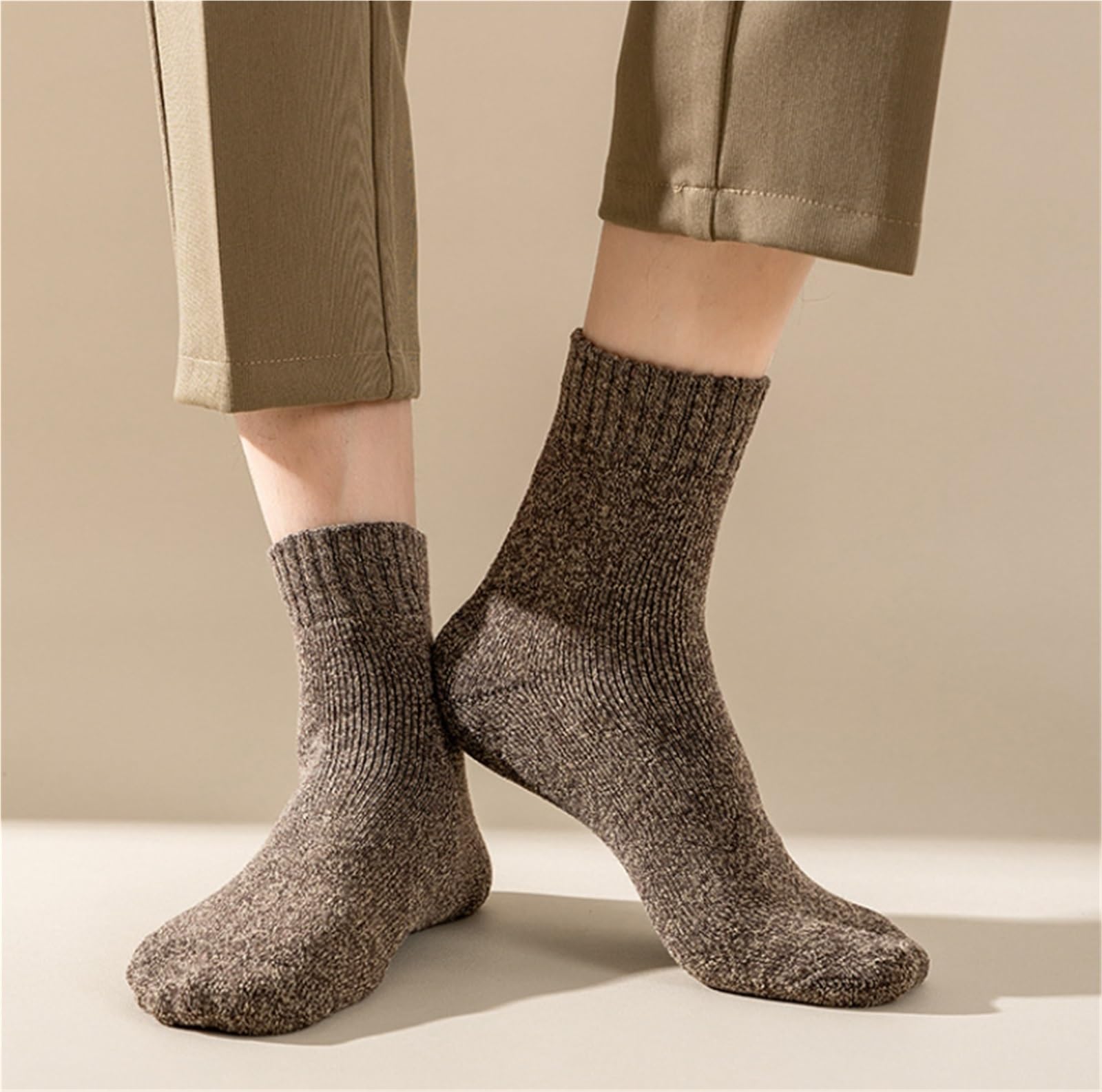 Wintersocken Bettsocken 5 Paar Weiche, Dicke, Bequeme, Lässige, Warme Wintersocken Aus Baumwolle Bis Zur Mitte Der Wade Warme Flauschige Socken