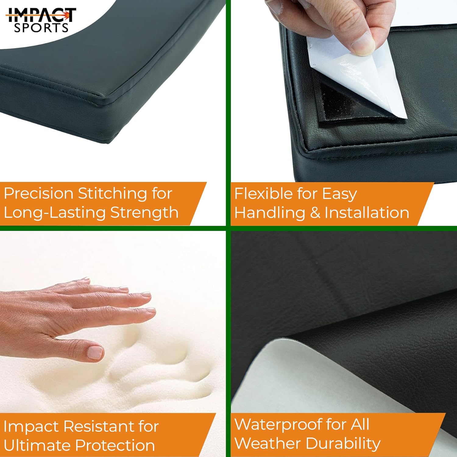 IMPACT SPORTS [12 Pack] Golf Simulator Wall Padding [20"x20"x2"]– Durable Sound Proof Foam Panels for Walls.